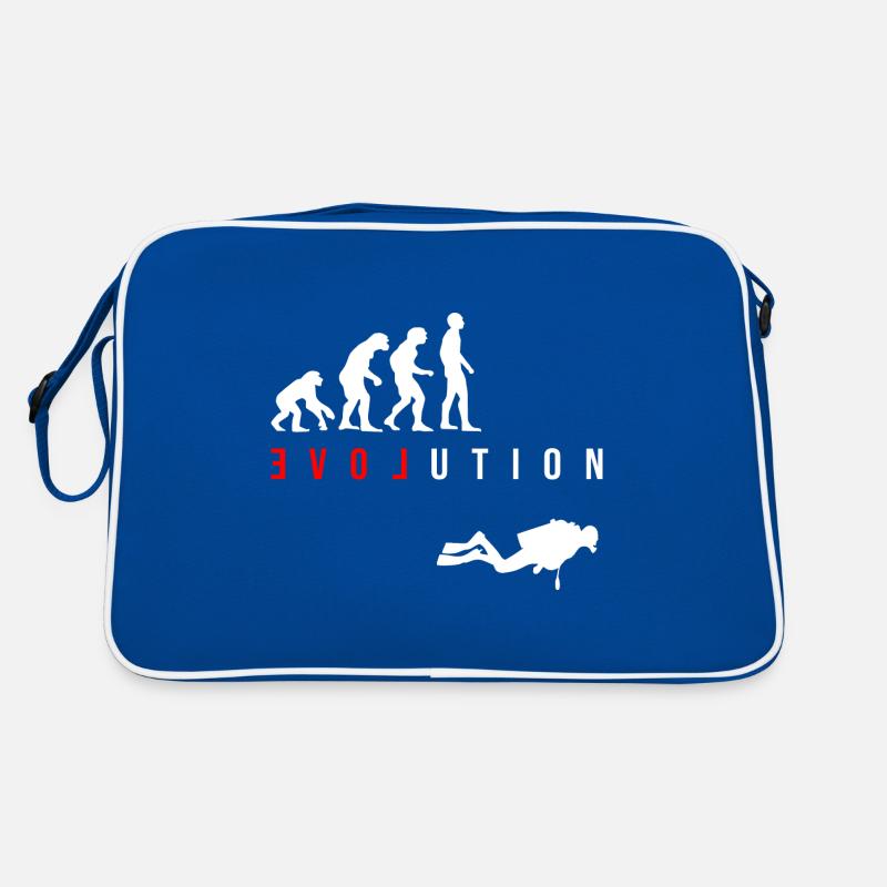 Tauchen LOVE Evolution als Geschenk Retro Tasche