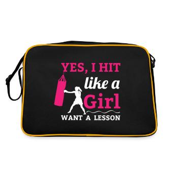 Boxing Boxer Boxer Boxing Match Boxing Training - Retro Bag - black/gold - Back