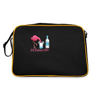 Ça s’intensifie EH! Drôle de flamant rose et ouzo - Sac Retro - noir/or - Dos