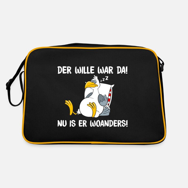 Der Wille war da Retro Tasche