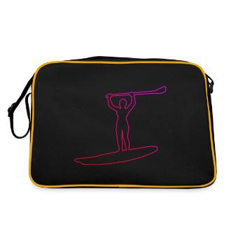 Standup Paddleboard Women Sup Standup Paddling - Retro Bag - black/gold - Back
