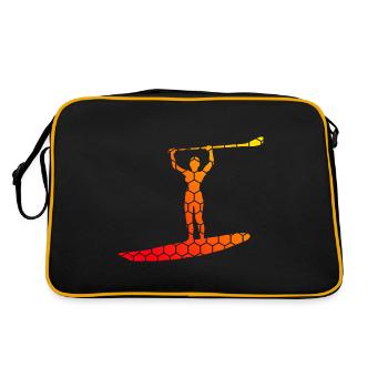 Standup Paddle Sup Standup Paddleboard Standup Pad - Sac Retro - noir/or - Dos