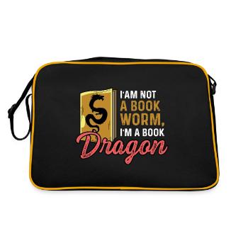 Dragon book student scholar poison - Retro Bag - black/gold - Back