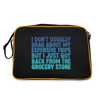Je ne me vante généralement pas de mes voyages coûteux 4 - Sac Retro - noir/or - Dos