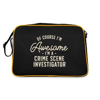 Spurensicherung - Kripo Polizei Kriminaltechnik - Retro Tasche - Schwarz/Gold - Hinten