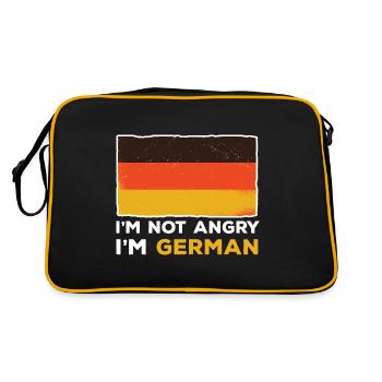 Je ne suis pas en colère, je suis allemand désespéré - Sac Retro - noir/or - Dos