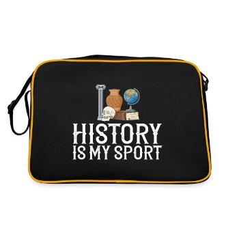 History Teacher Lesson Professor Historian - Retro Bag - black/gold - Back