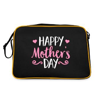 Alles Gute zum Muttertag Mama Mutter Großmutter Gr - Retro Tasche - Schwarz/Gold - Hinten
