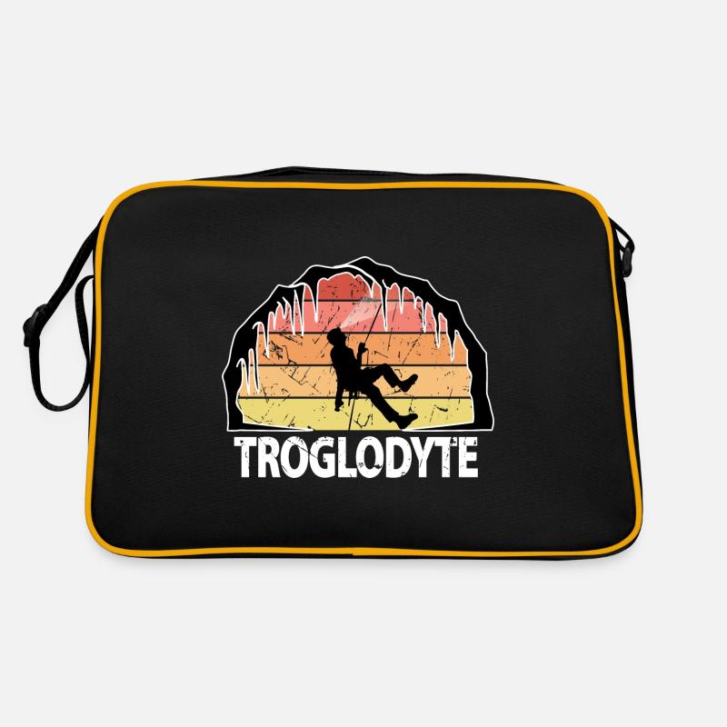 Troglodyte Funny Caving - Höhlenforschung Retro Tasche