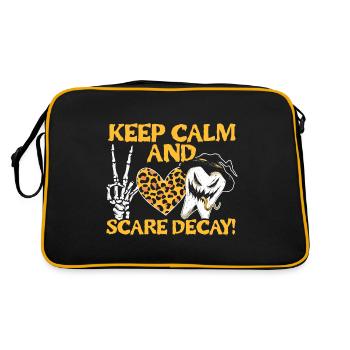 Stay calm and scare rot! - Retro Bag - black/gold - Back