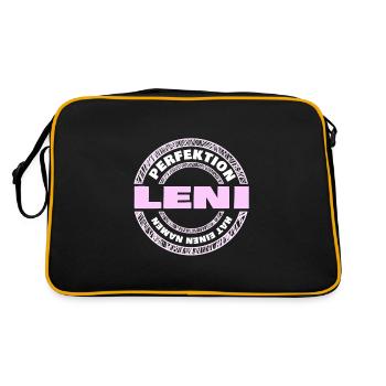 Perfektion Leni - Retro Tasche - Schwarz/Gold - Hinten