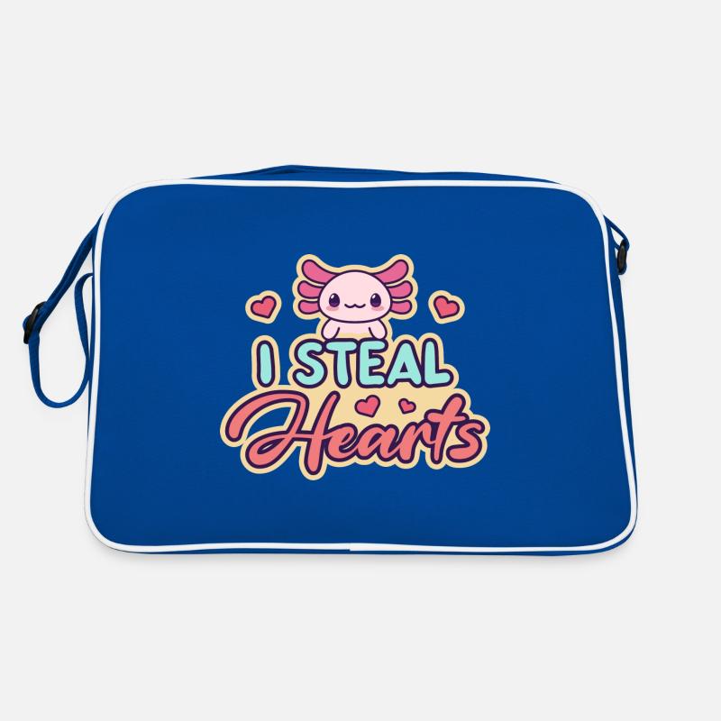 Conception d’axolotl griffue en forme de cœur pour les amateurs d’axolotl Sac Retro