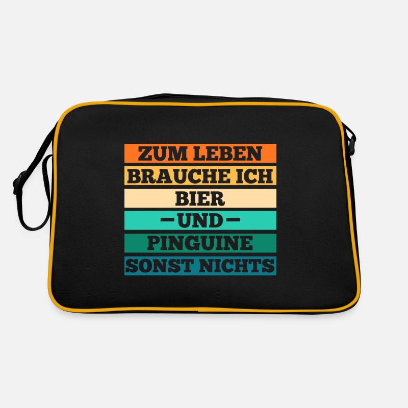 Bier Pinguin Retro Tasche