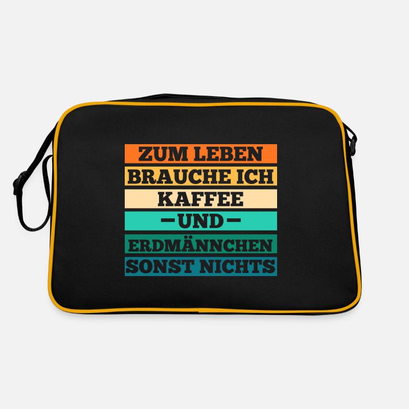 Kaffee Erdmännchen Retro Tasche