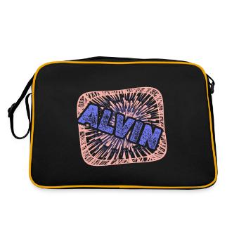Alvin en tant que collègue - Sac Retro - noir/or - Dos