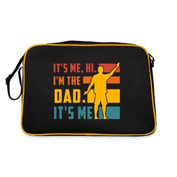 Ich bin's Hallo, ich bin der Vater, ich bin es, - Retro Tasche - Schwarz/Gold - Hinten