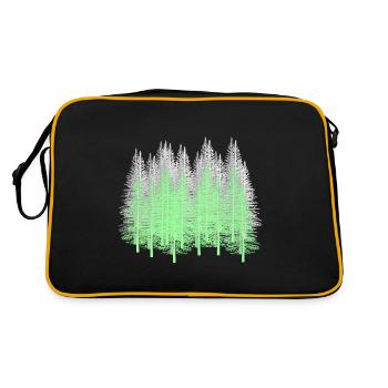 Forêt Arbres Conifères Forêt Sapins Épicéa Nature - Sac Retro - noir/or - Dos