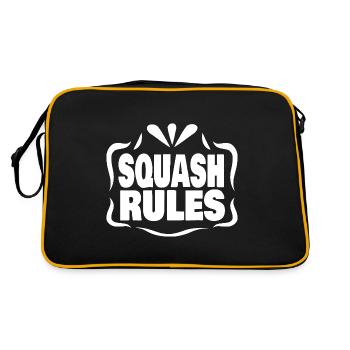 Squash Squash - Retro Tasche - Schwarz/Gold - Hinten