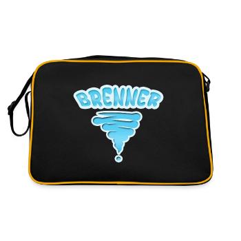 Geschenk für Brenner - Retro Tasche - Schwarz/Gold - Hinten