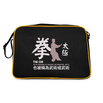 Arts de Tai Chi Chine Sport aka Wushu - Sac Retro - noir/or - Dos