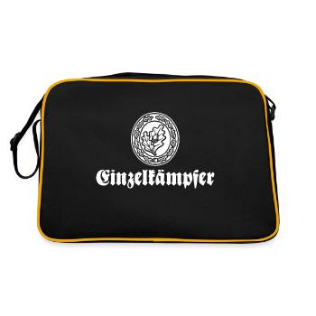 Einzelkämpfer Eichenlaub Soldat Militär Armee - Retro Tasche - Schwarz/Gold - Hinten