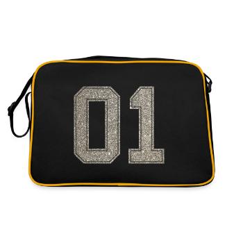 Numéro 01 numéro de maillot 1 numéro de maillot - Sac Retro - noir/or - Dos