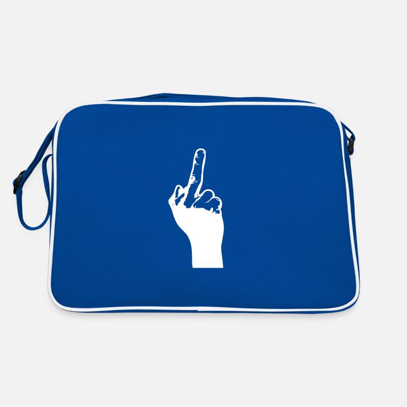 Ich zeige Dir den Mittelfinger Retro Tasche