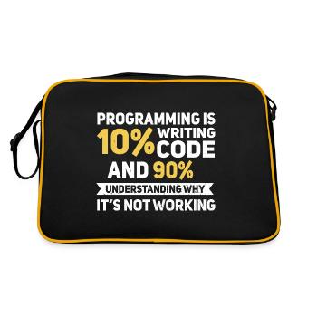 Programming Quota... Programmers & Nerd - Retro Bag - black/gold - Back