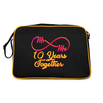 10th wedding anniversary - Retro Bag - black/gold - Back