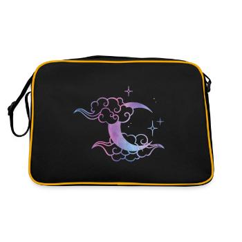 Pastel Goth Moon Cute Moon Art - Retro Bag - black/gold - Back