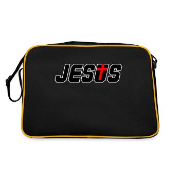 Jésus-Christ Fils de Dieu Cadeau chrétien - Sac Retro - noir/or - Dos