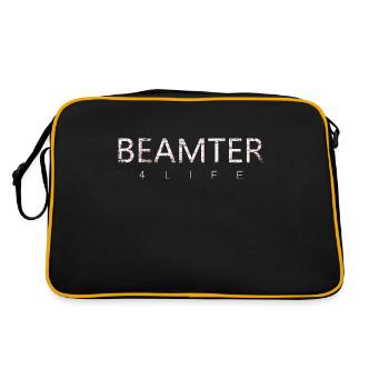 Beamter auf Lebenszeit - Retro Tasche - Schwarz/Gold - Hinten