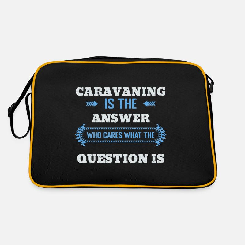 Caravan is the answer to all questions - Retro Bag - black/gold