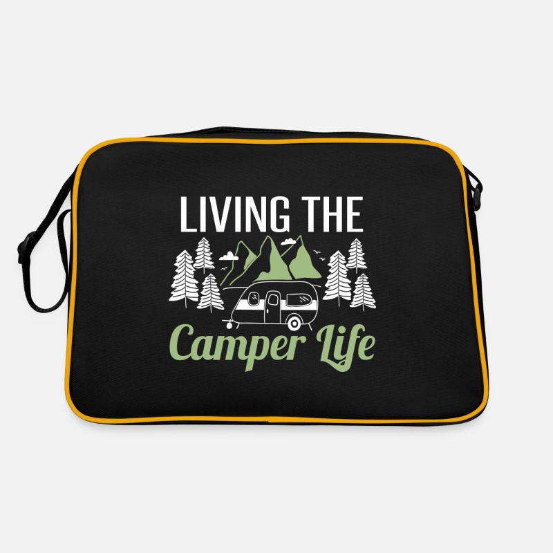 Camper Camping Glamping Caravan Trailer Retro Bag