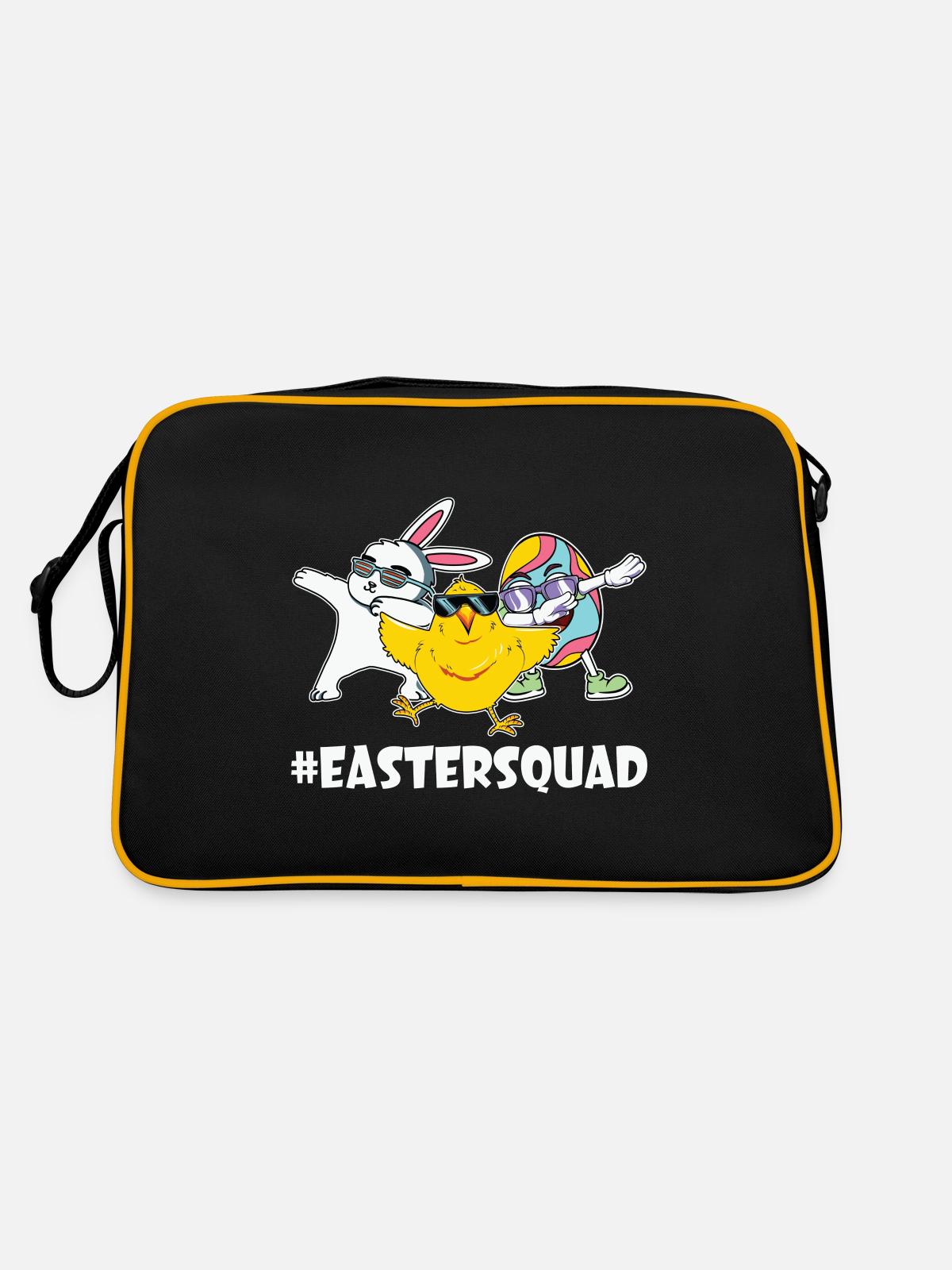 Easter Easter Easter Eggs - Retro Bag - black/gold - Back