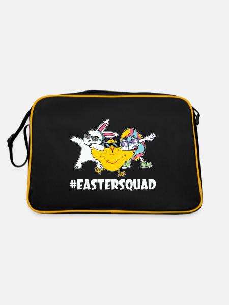 Easter Easter Easter Eggs - Retro Bag - black/gold - Back