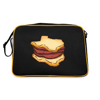 Sandwich Map Design pour les amoureux du Texas - Sac Retro - noir/or - Dos