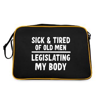 Marre Des Vieillards Qui Légiférent Sur Mon Corps - Sac Retro - noir/or - Dos