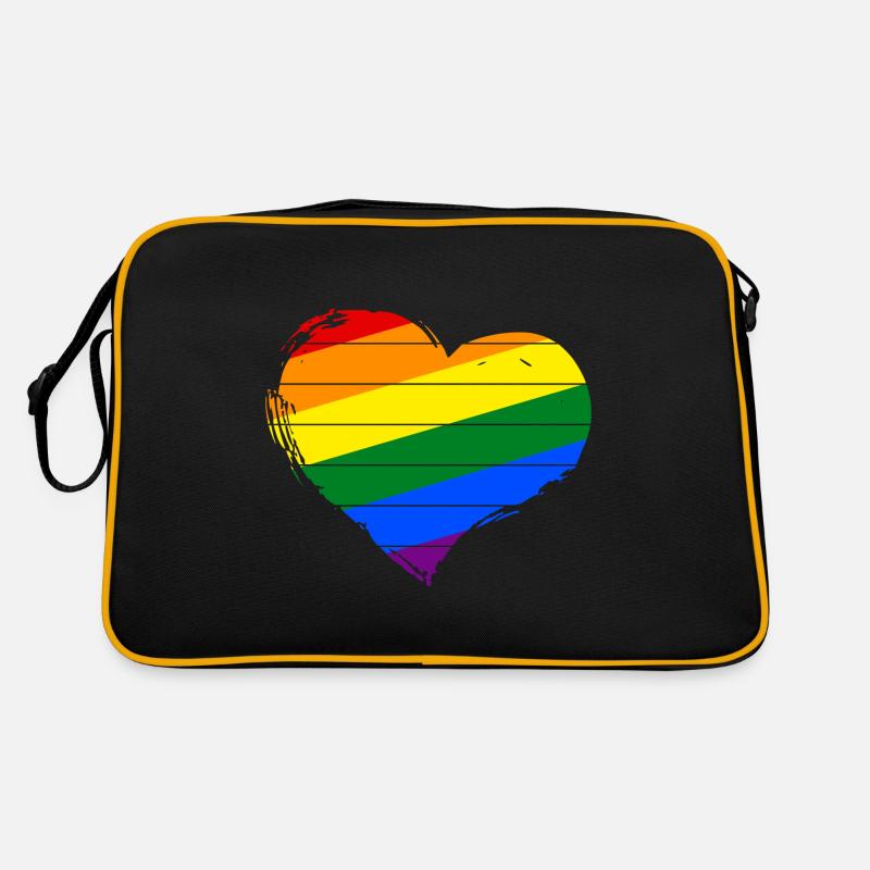J’aime les LGBT - Sac Retro - noir/or