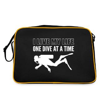 Live My Life Professional Diver Gift - Retro Bag - black/gold - Back