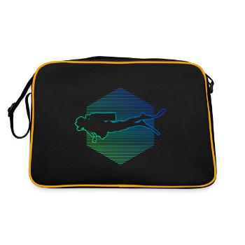 Scuba Diving Scuba Divers Diving Ladies - Sac Retro - noir/or - Dos