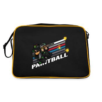 paintball gotcha markierer paintballer - Sac Retro - noir/or - Dos