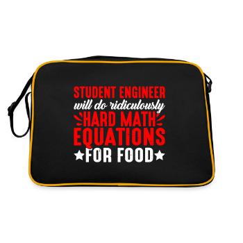 Will Do Ridiculously Hard Math Equations For Food3 - Retro Bag - black/gold - Back