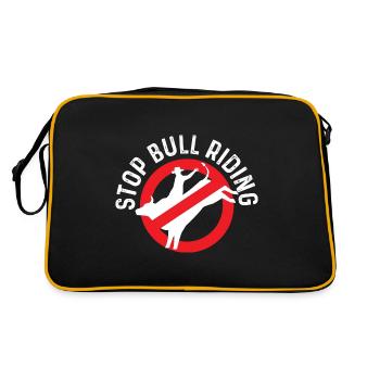 Stop Bull Riding Animal Keeper Cadeau - Sac Retro - noir/or - Dos