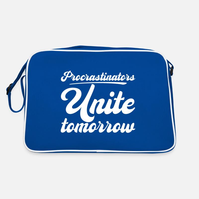 Procrastinators, Unite Tomorrow Retro Tasche