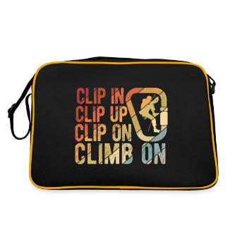 Klettern Bouldern - Retro Tasche - Schwarz/Gold - Hinten