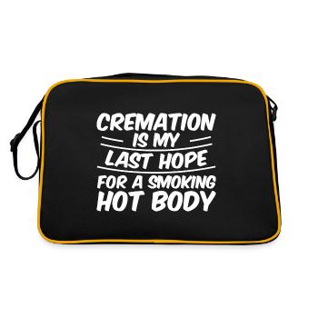 Cremation Is My Last Hope For A Smoking Hot Body 4 - Retro Bag - black/gold - Back