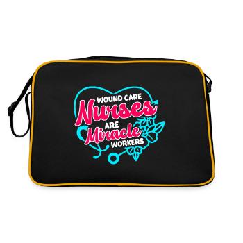 Wound Care Nurses are miracle workers - Retro Bag - black/gold - Back