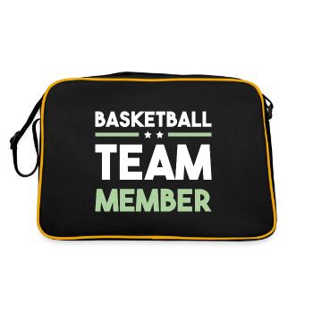 Équipe de basket-ball - Sac Retro - noir/or - Dos