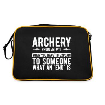 Bogenschießen Archery - Retro Tasche - Schwarz/Gold - Hinten